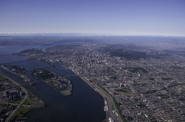 Aerial photo of Montreal