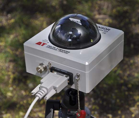 Photo of a solar radiation sensor